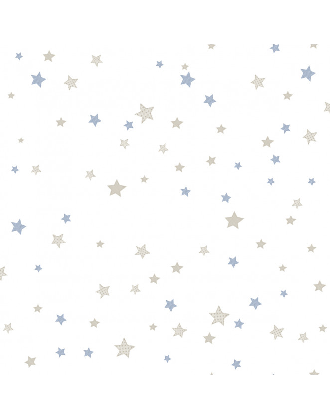 Tapeta hviezdičky 005439 - modrá a béžová